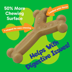 Chew'ems Y-shaped large-dog chew provides extra surface and grip