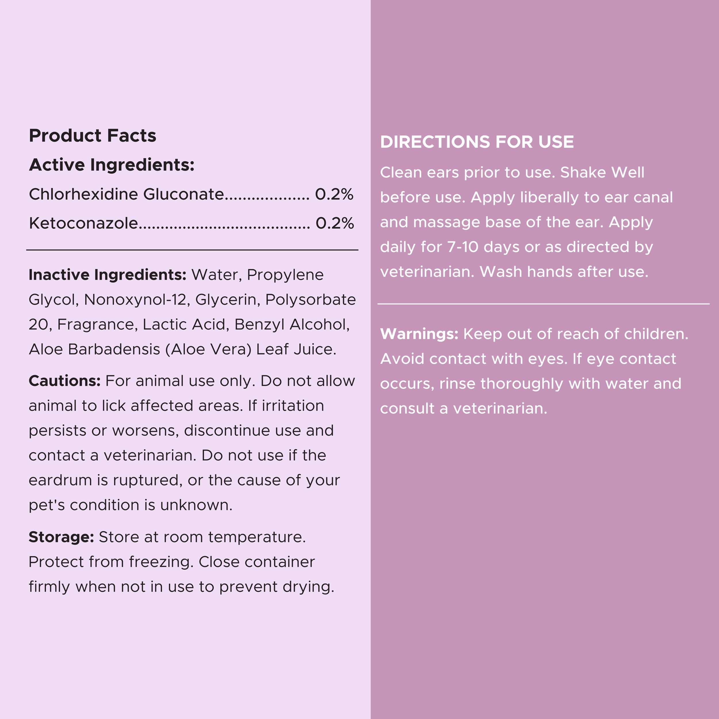 Chew + Heal Labs advanced flush OTIC drops deliver comfort during routine cleaning.