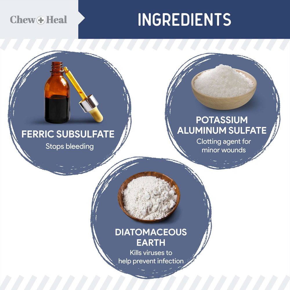 Aplicación suave con algodón humedecido de Chew + Heal Labs para control rápido.