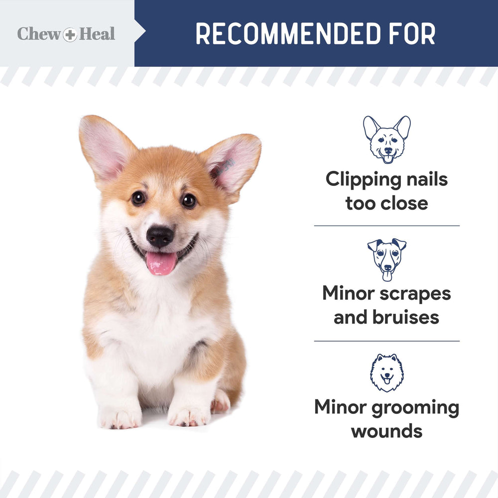 Solución de kit de aseo de Chew + Heal Labs para uñas y cortes menores.