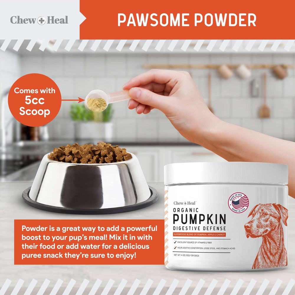 Chew + Heal Labs Made in USA bottle signals quality and safety.