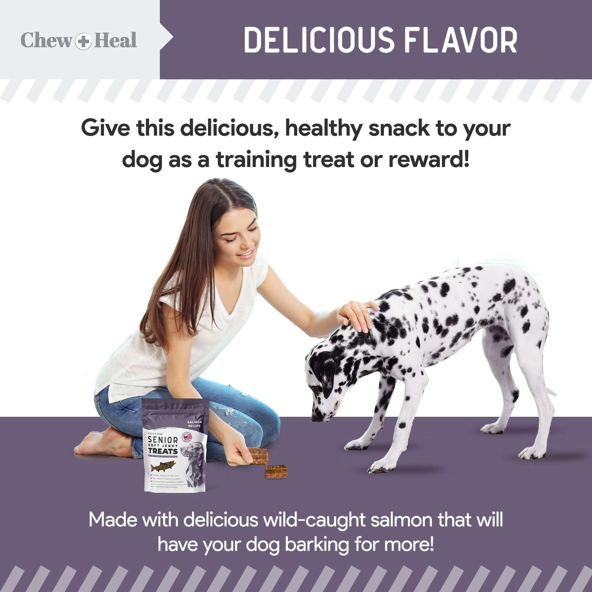 Chew + Heal Labs made-in-usa label photo underscores quality and safety standards.