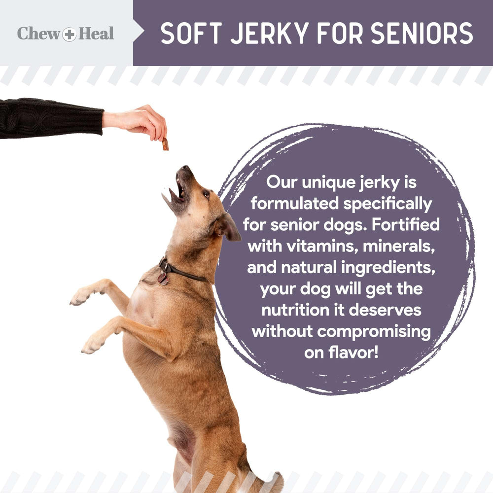 Chew + Heal Labs omega-3 rich salmon image highlights potential skin and coat support.