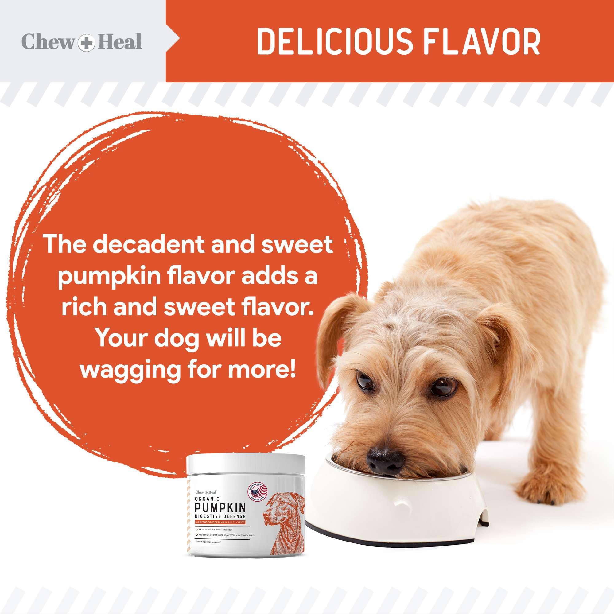 Chew + Heal Labs Organic Pumpkin Powder flavor boosts meals and fiber intake.