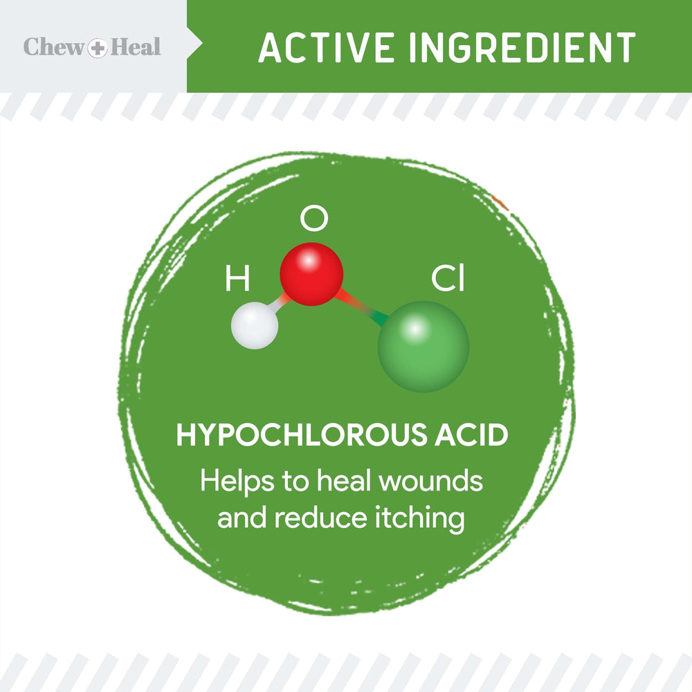 Chew + Heal Labs spray para zonas irritadas en perros, alivio rápido