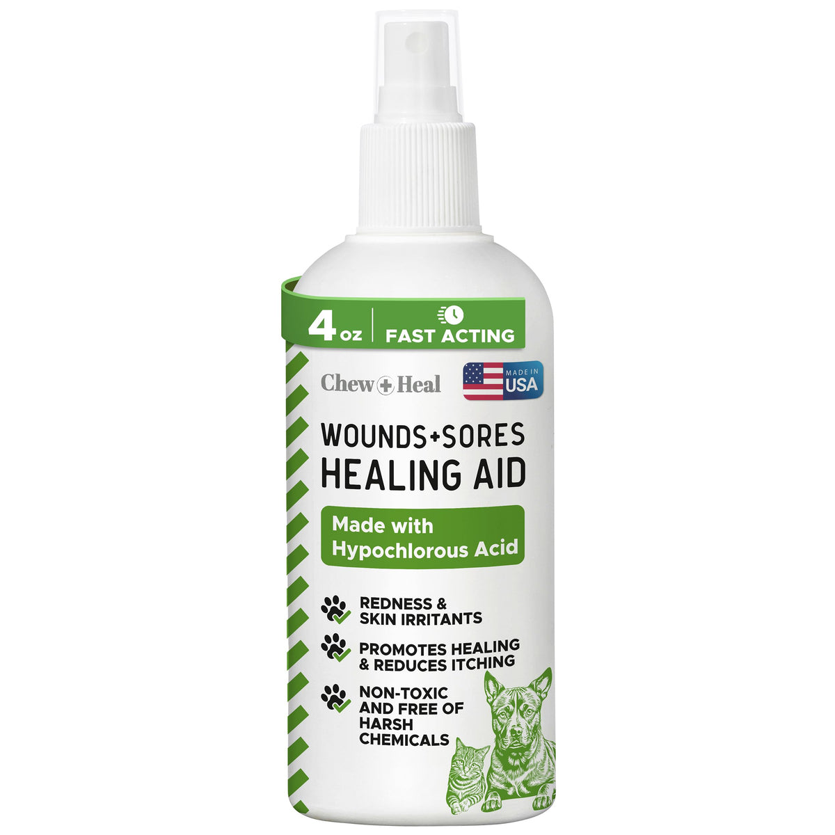 Chew + Heal Labs spray para heridas en perros, alivio suave