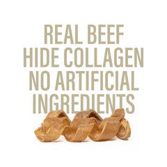 Chewer's Joy Collagen Spring Stick dog sniffing reveals natural aroma and enticing texture.