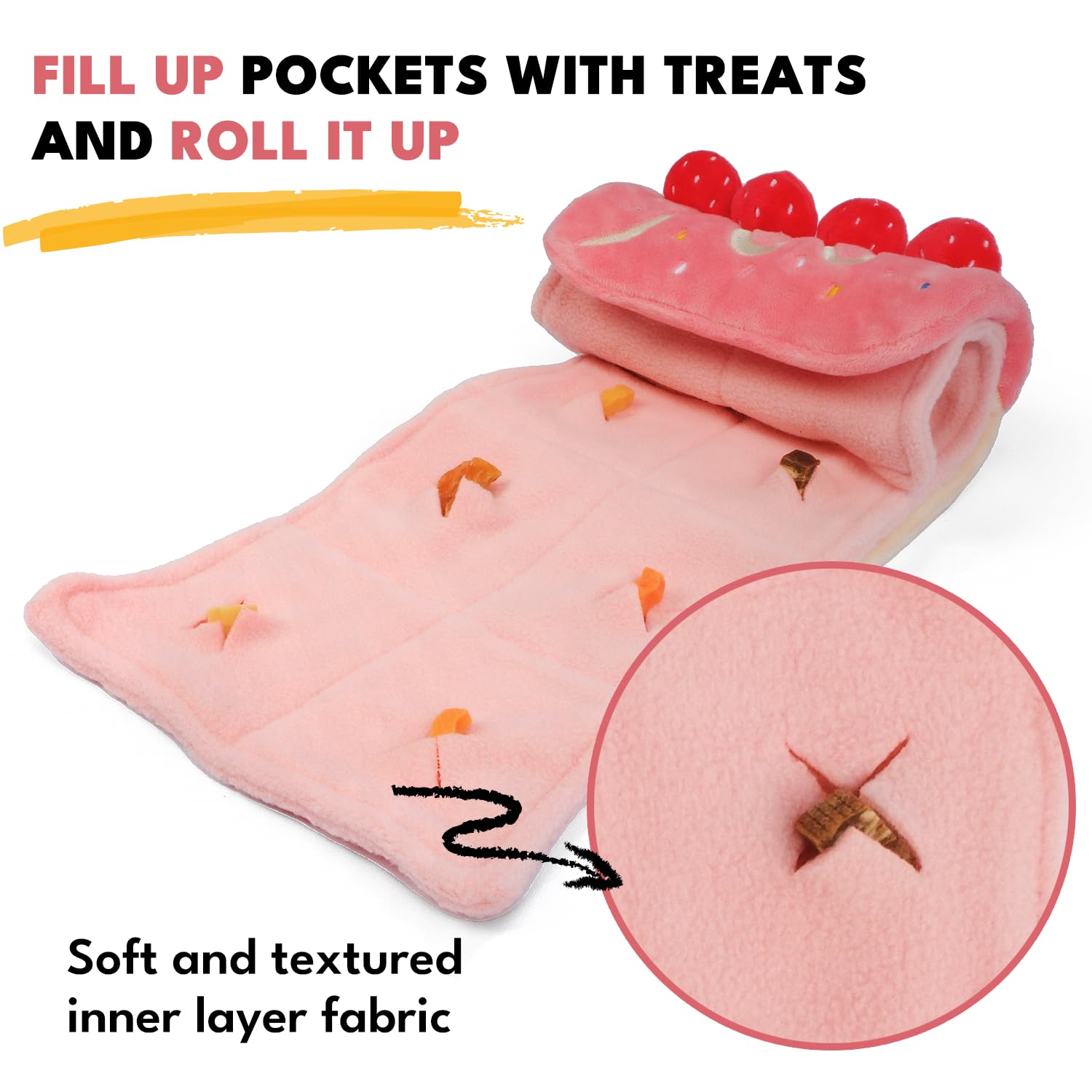 CHEWFFON dog puzzle toy treat-pockets reveal ten pockets for slow feeding.