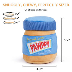 Chewffon Juguete peluche con compartimentos ocultos de mantequilla de cacahuete.