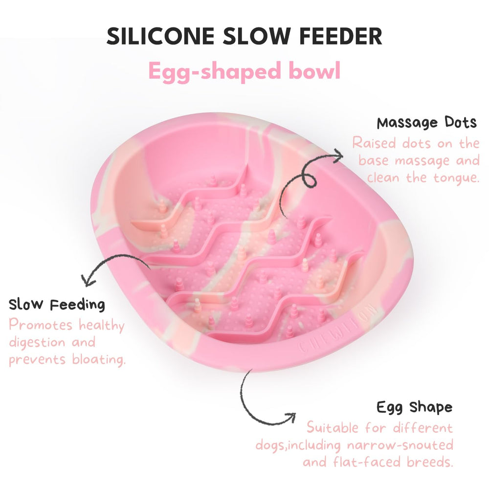 CHEWFFON silicone slow-feeder bowl shows durable material