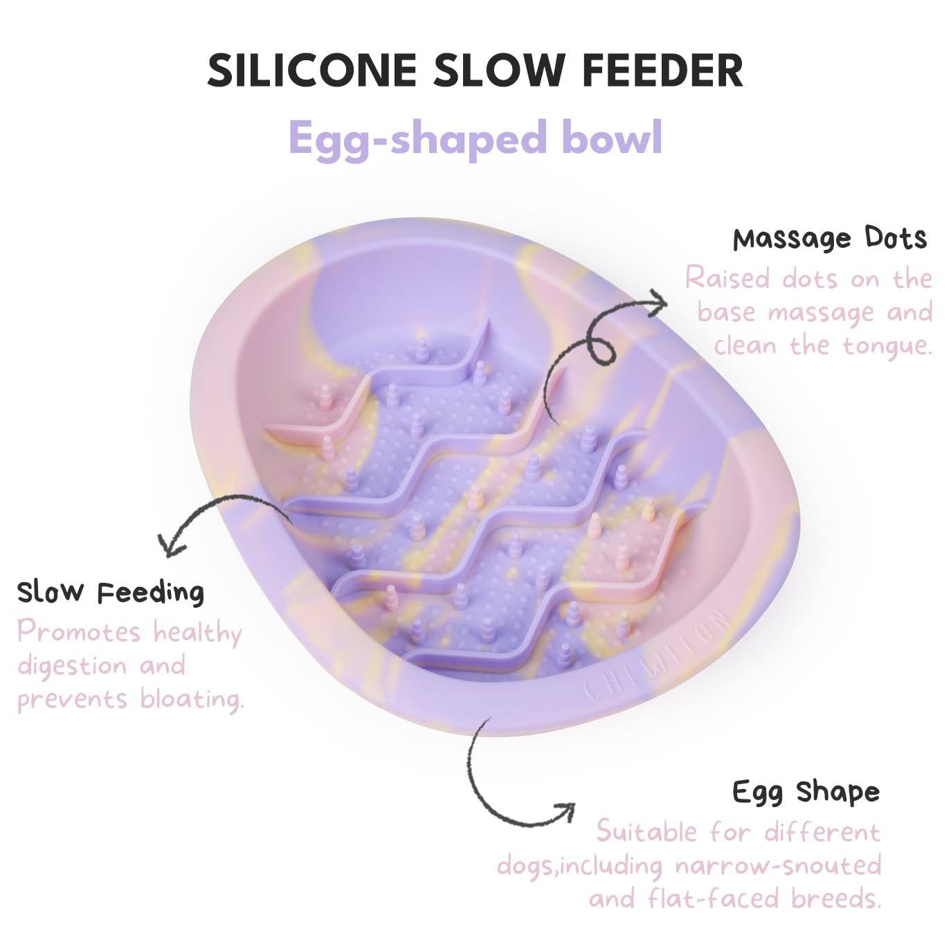 CHEWFFON suction-cups-base-bowl demonstrates spill-free stability during meals.