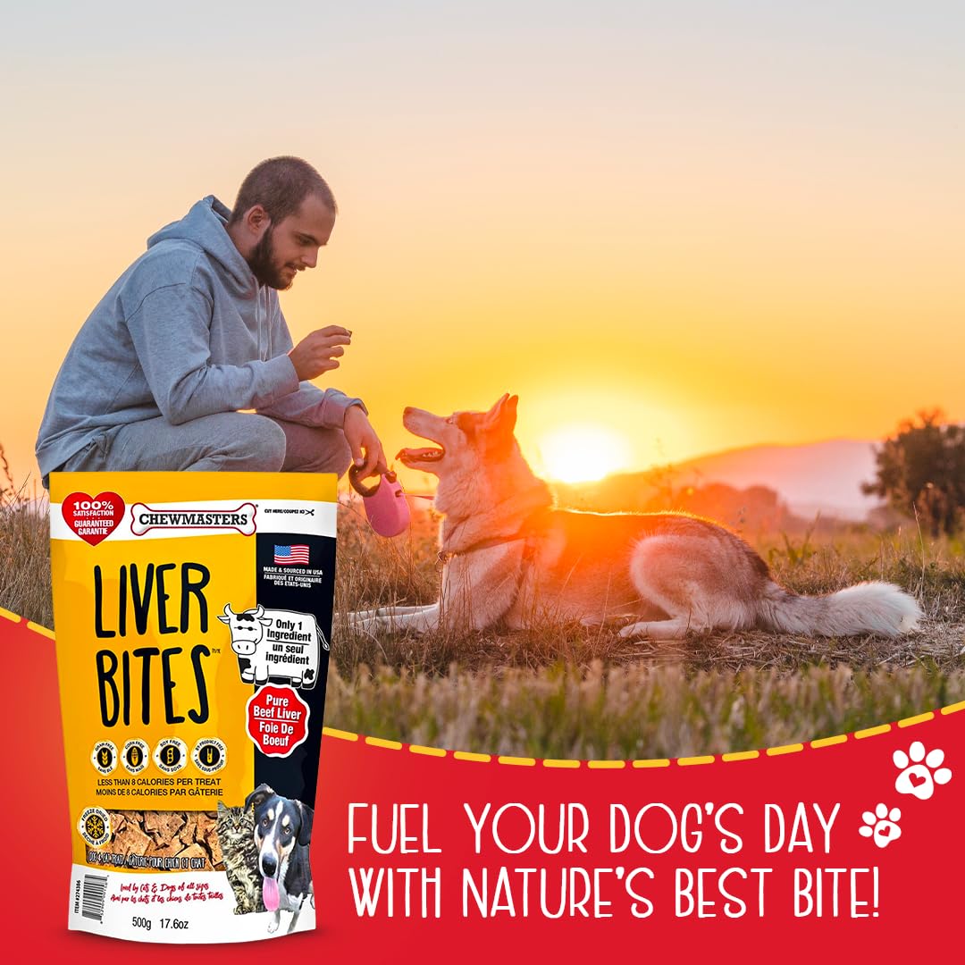 Chewmasters liver bites during a training session provide tasty rewards.