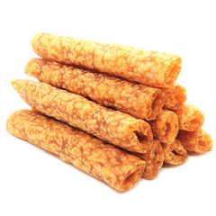 ChewRuffic Chicken Dog Chew Stick Pack Open for training rewards and protein boost