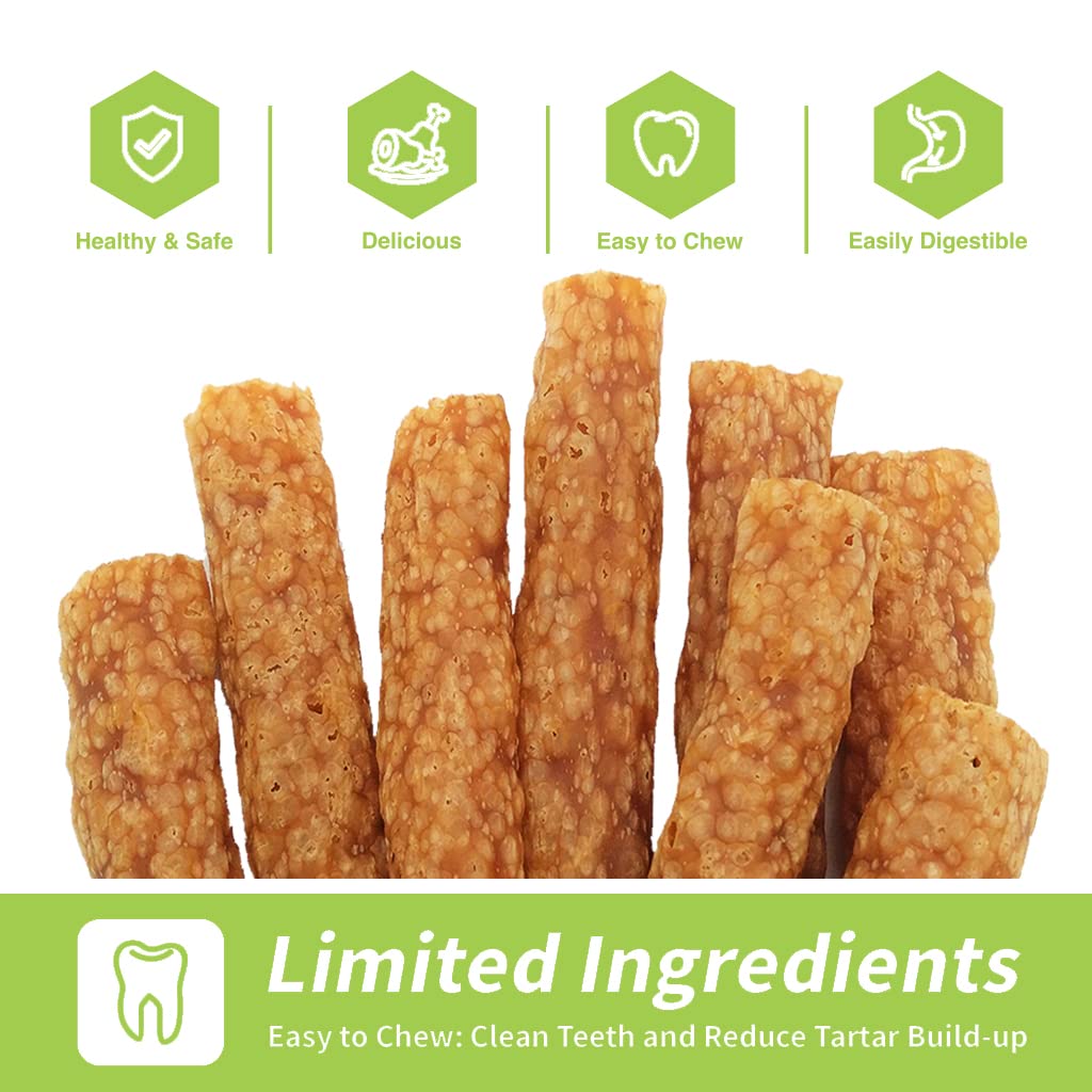 ChewRuffic Chicken Dog Chew Sticks Packaging highlights resealable, convenient pack