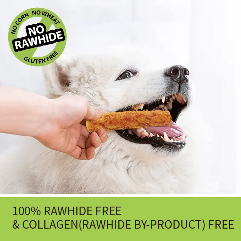 ChewRuffic Chicken Dog Chew Sticks Rawhide Free emphasizes safe, wheat-free snacks