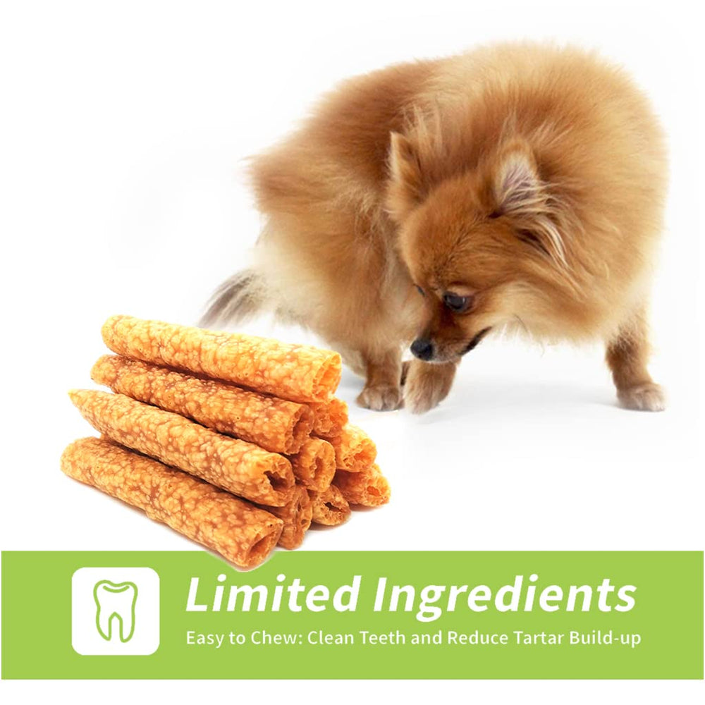 ChewRuffic Chicken Dog Chew Sticks Serving for easy reward during training
