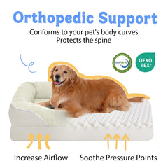 Chez Paw 360-surrounded-support-dog-bed demonstrates secure cozy space for snuggles.