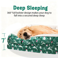 Chez Paw Christmas washable orthopedic bed bolsters provide secure neck and head support