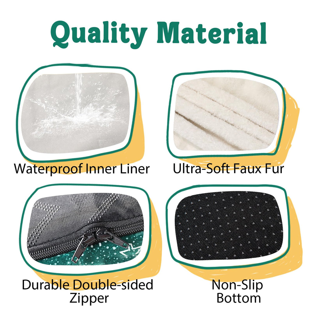 Chez Paw Christmas washable orthopedic bed dual zippers removable cover for easy washing