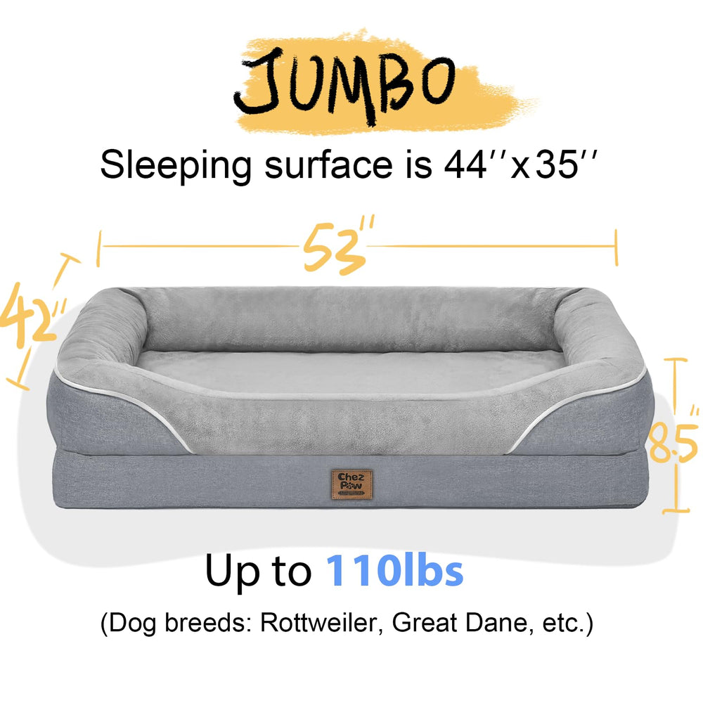 Chez Paw dual foam layers with cooling memory foam for year round comfort