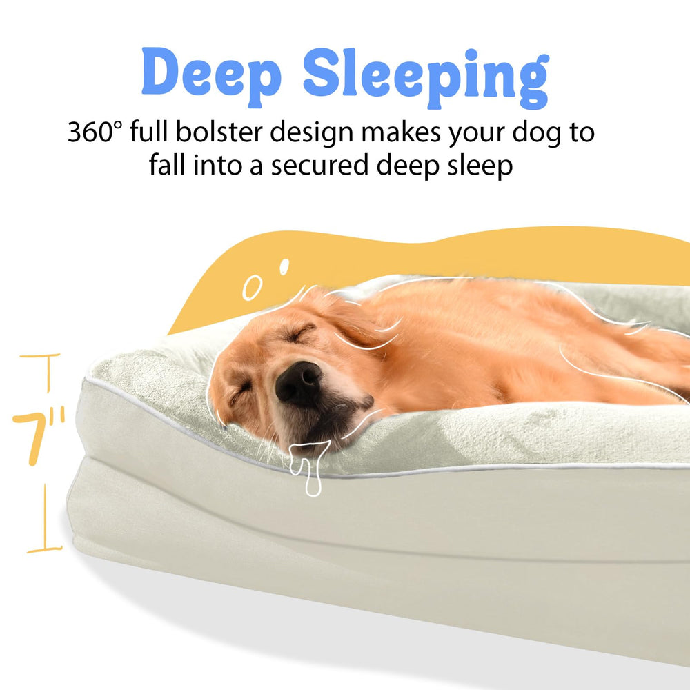 Chez Paw high-density orthopedic egg crate foam provides even pressure relief for restful sleep.