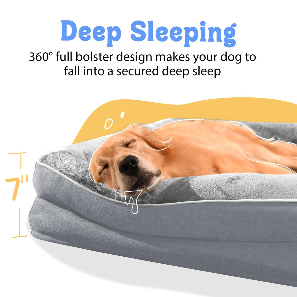 Chez Paw removable bolsters demonstrate flexible comfort options for dogs.