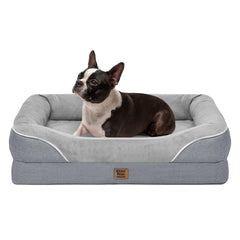 Chez Paw orthopedic dog bed with egg crate foam supports medium and large dogs.