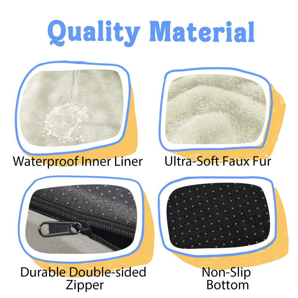 Chez Paw orthopedic dog bed removable cover with dual zippers for easy washing.