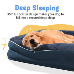 Chez Paw orthopedic foam mattress XL dog bed demonstrates even weight distribution