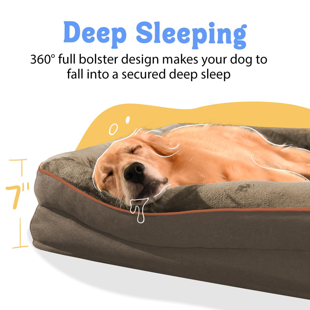 Chez Paw Orthopedic XL bed foam mattress detail emphasizes high-density support and pressure relief.