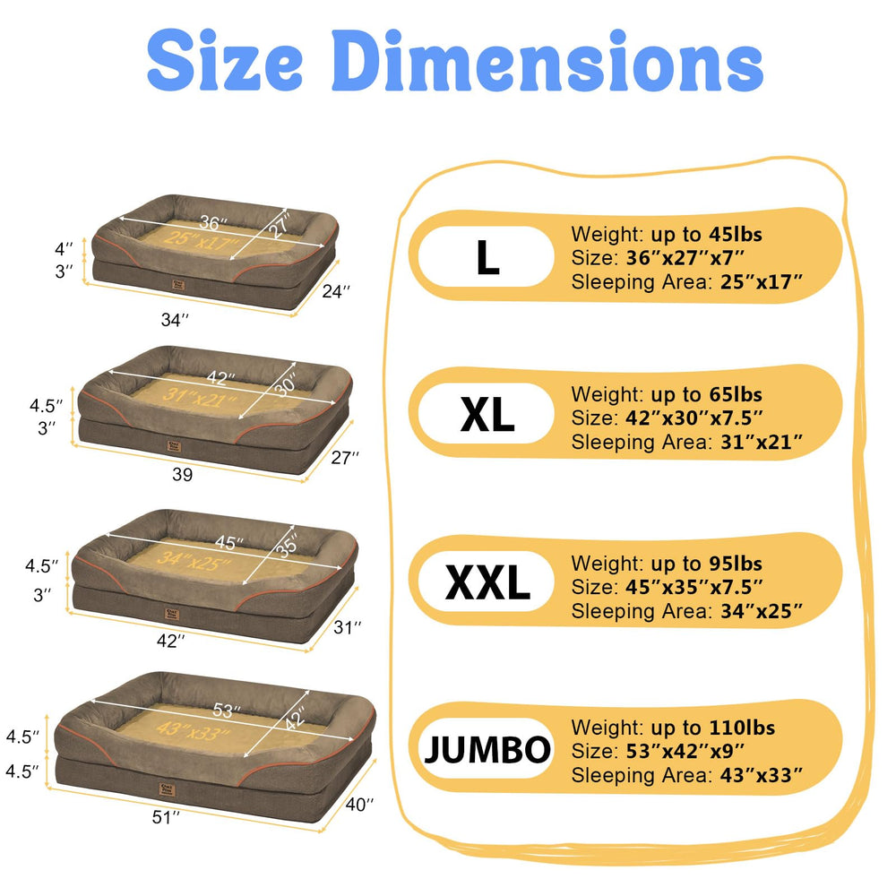 Chez Paw Orthopedic XL bed in use shows pet resting comfortably with head supported.