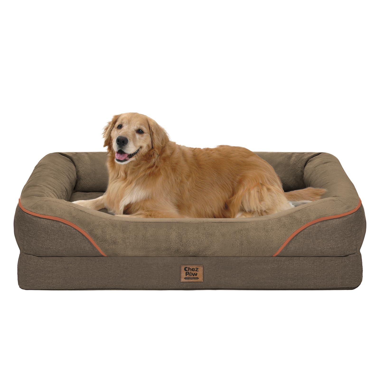 Chez Paw Orthopedic XL bed outer view shows sturdy construction for durable comfort.