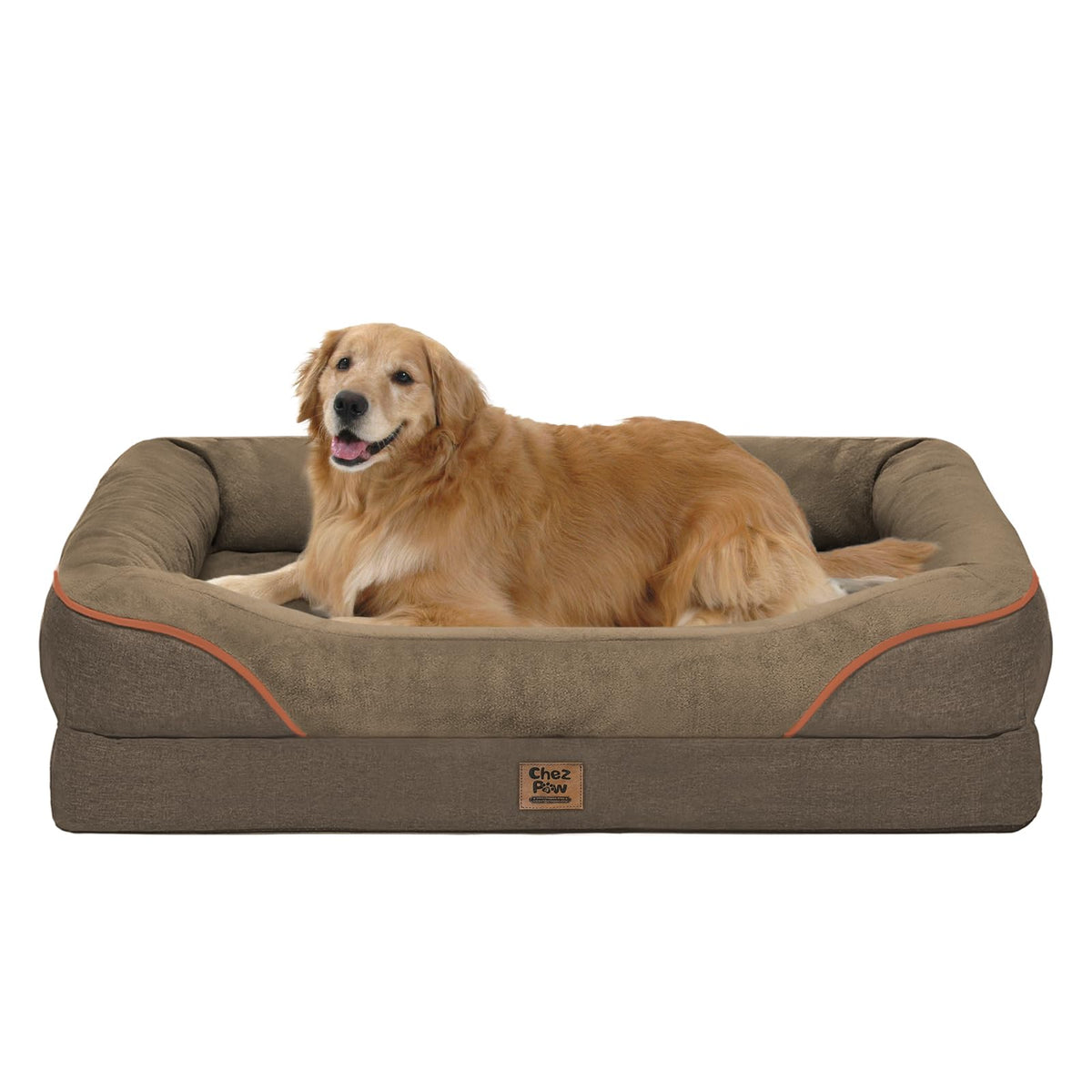 Chez Paw Orthopedic XL bed outer view shows sturdy construction for durable comfort.