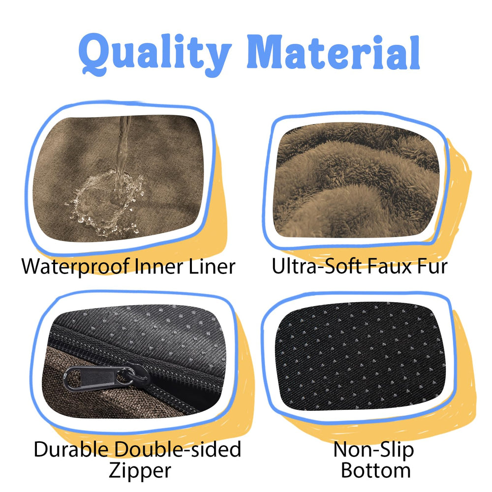 Chez Paw Orthopedic XL bed waterproof cover view demonstrates spill protection and easy cleaning.