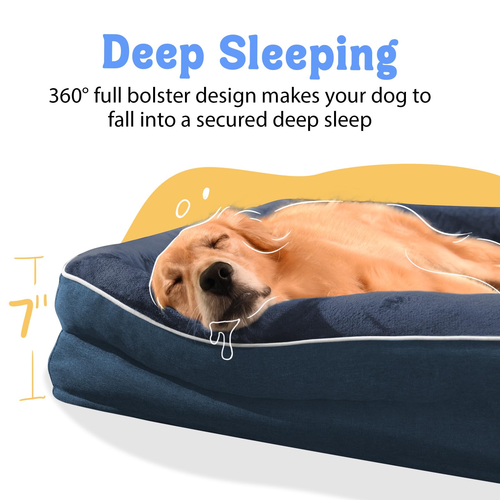 Chez Paw bed features waterproof inner lining protects the mattress from spills.