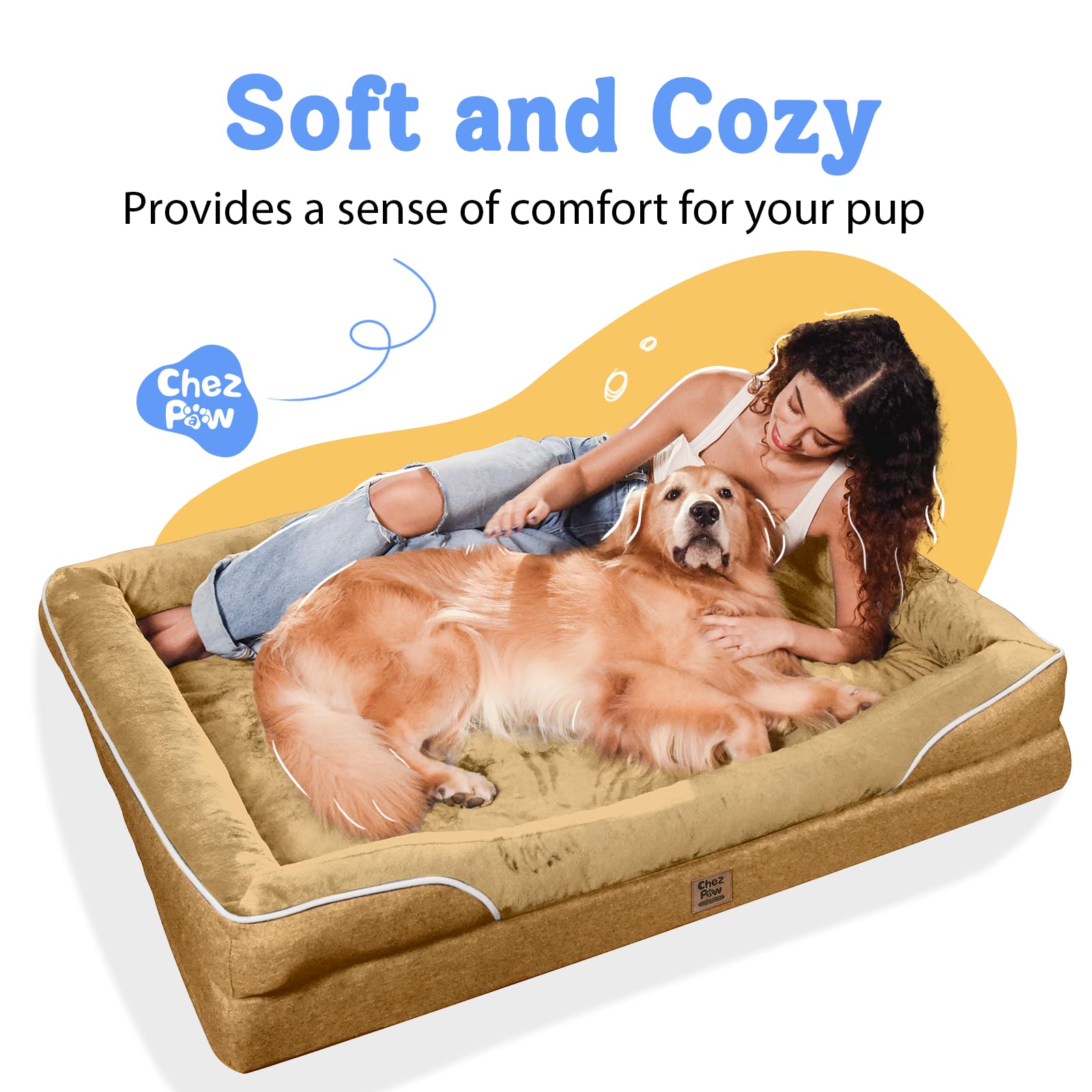 Chez Paw Ultra-Soft Fleece Texture emphasizes gentle touch for sensitive skin and cozy naps.