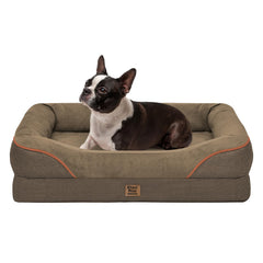 Chez Paw Washable Orthopedic Bed outer view with bolster support for secure naps.