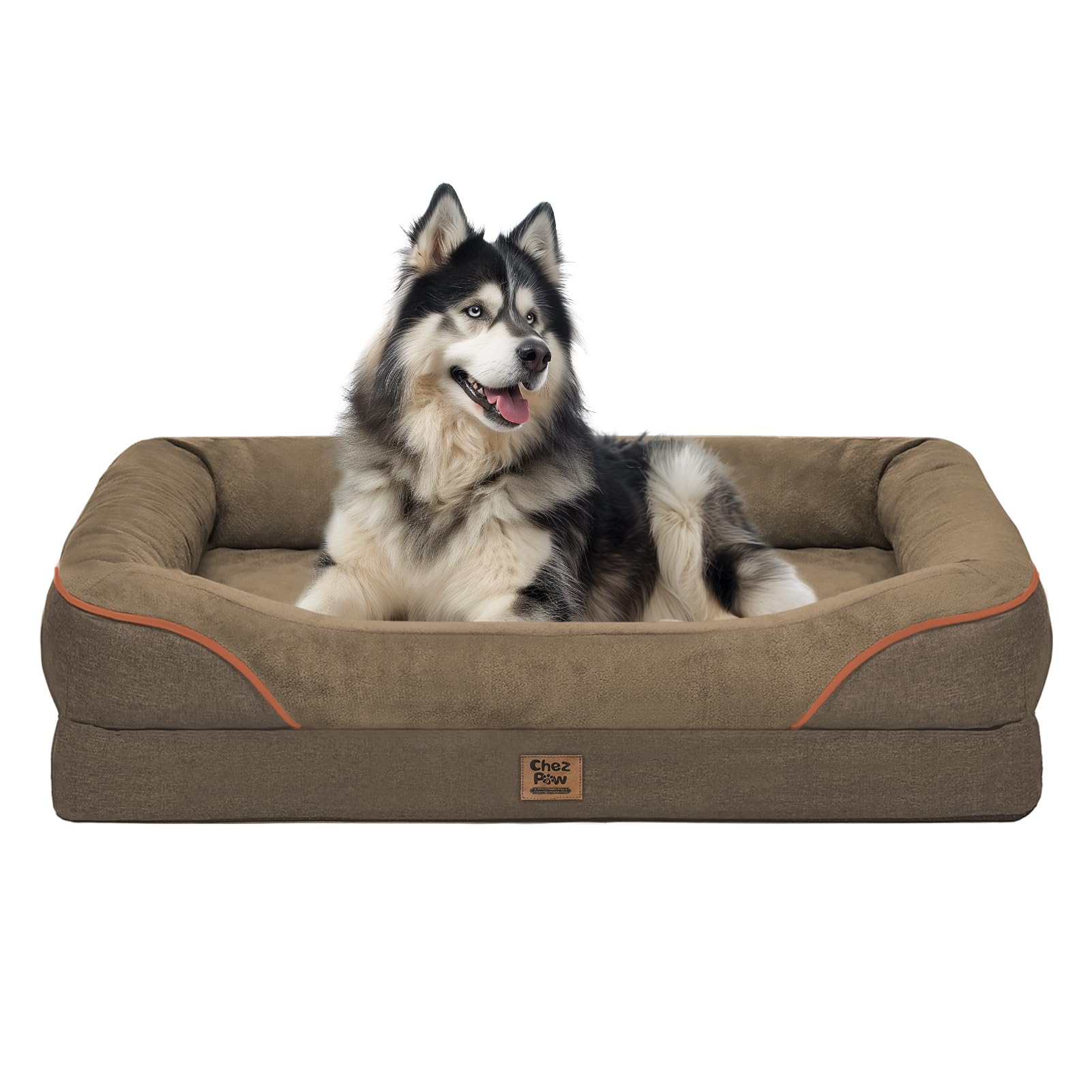 Chez Paw washable orthopedic bed XL cover with waterproof lining for easy cleaning.