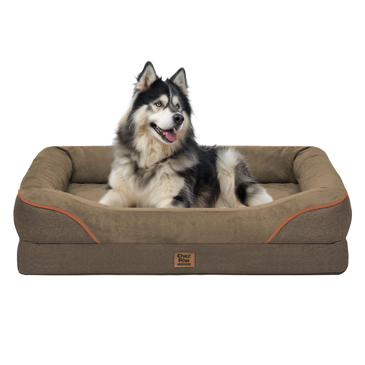 Chez Paw washable orthopedic bed XL cover with waterproof lining for easy cleaning.