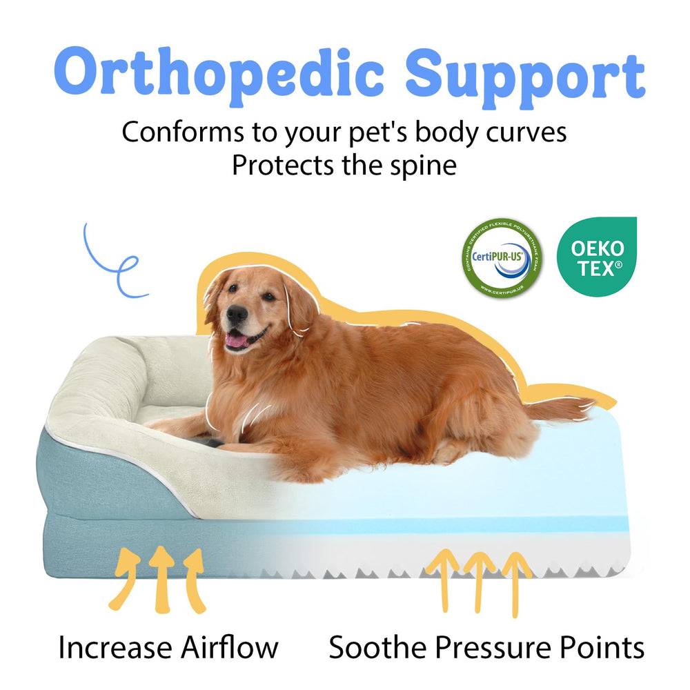 Chez Paw washable-orthopedic-bed-xl-foam highlighting egg crate foam for comfort