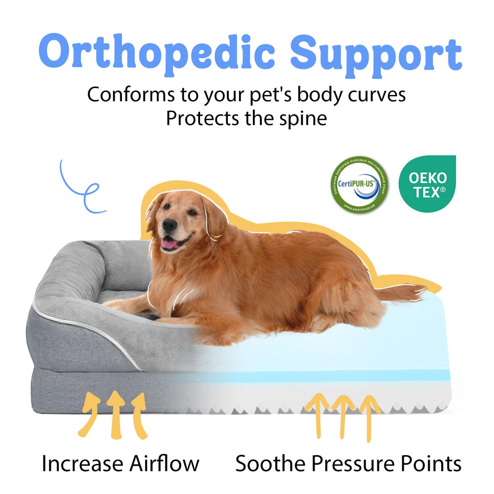 Chez Paw bed showing foam layers for comfort and support