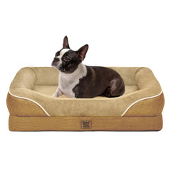 Chez Paw orthopedic large dog bed with bolstered surround for cozy lounging