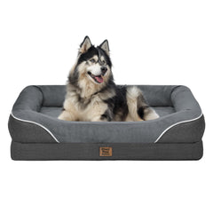 Chez Paw washable orthopedic large dog bed with removable cover for easy cleaning