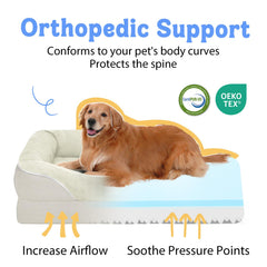 Chez Paw bed showing double-sided foam for cooling and firm support
