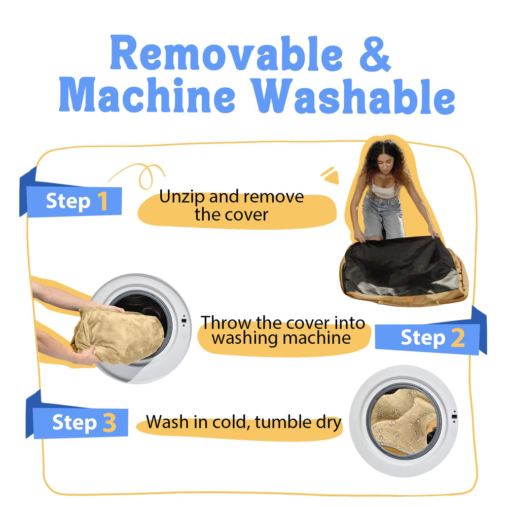 Chez Paw bed with dual-zip removable cover for simple washing