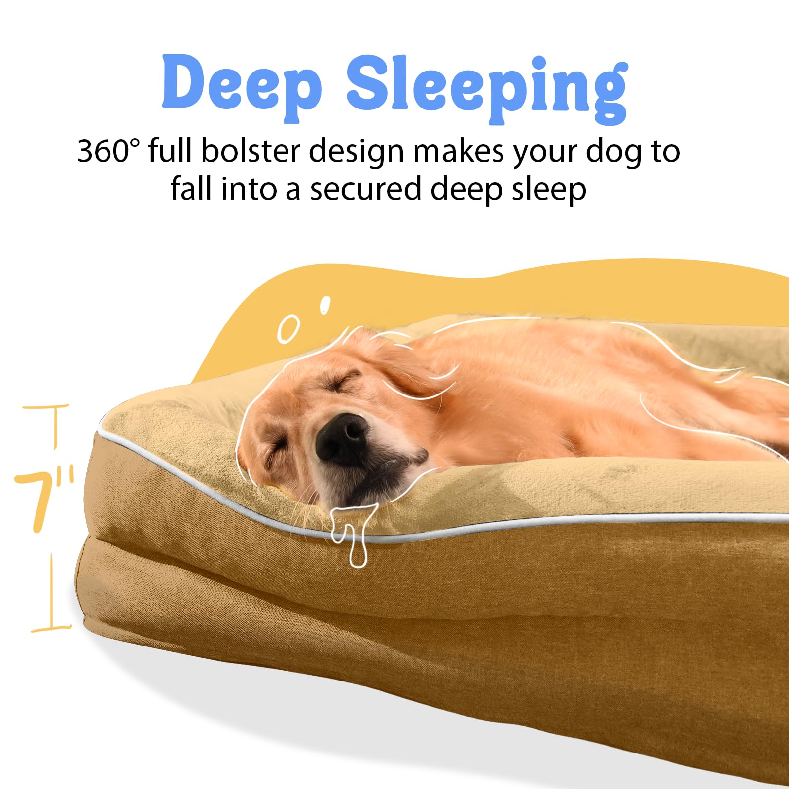 Chez Paw large dog bed anti-slip bottom stabilizing on floor