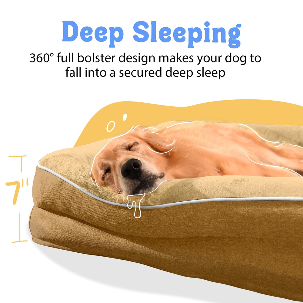 Chez Paw large dog bed anti-slip bottom stabilizing on floor