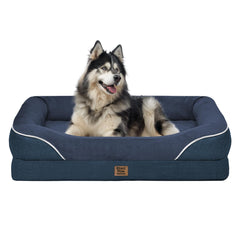 Chez Paw washable orthopedic XL bed full view showing spacious design for large dogs