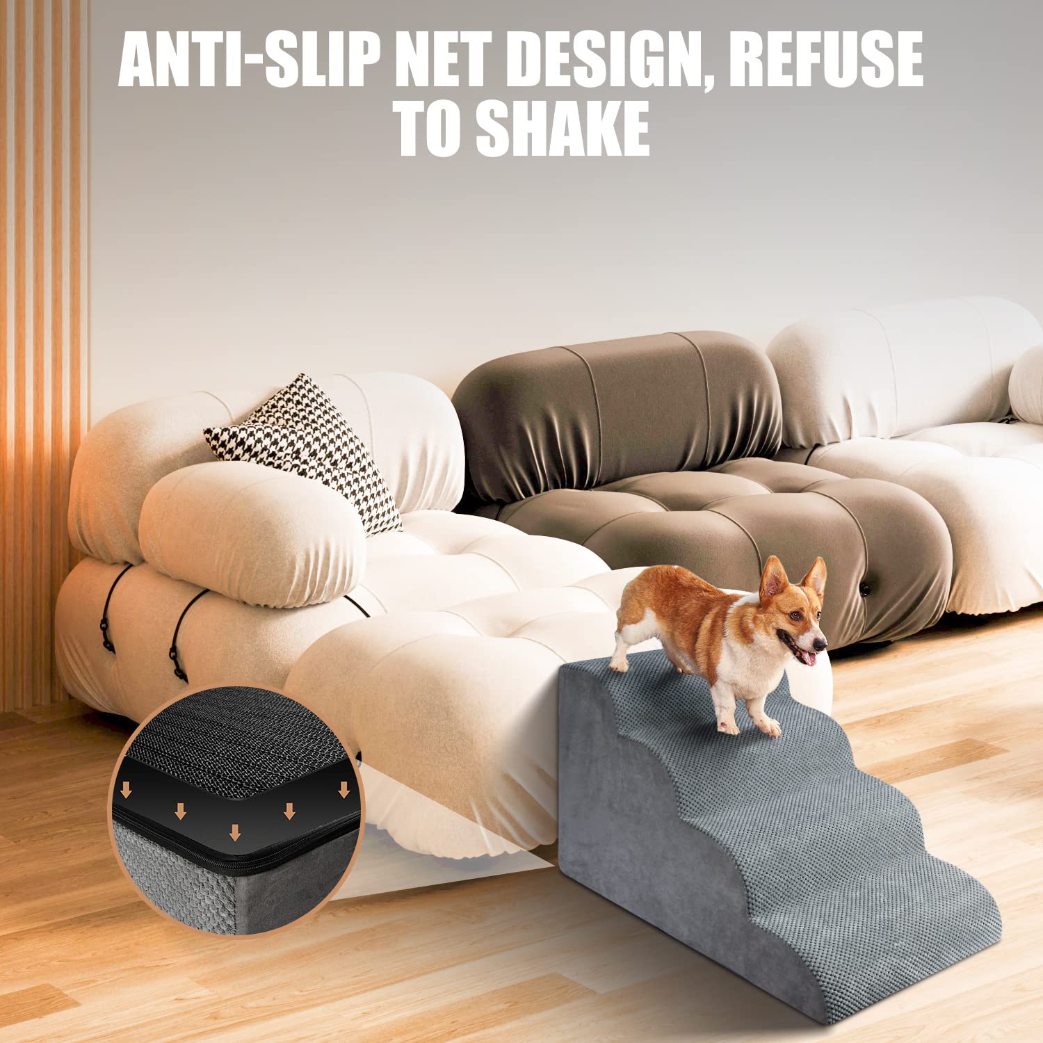 Chic Threads high-density foam support provides cushioned comfort.