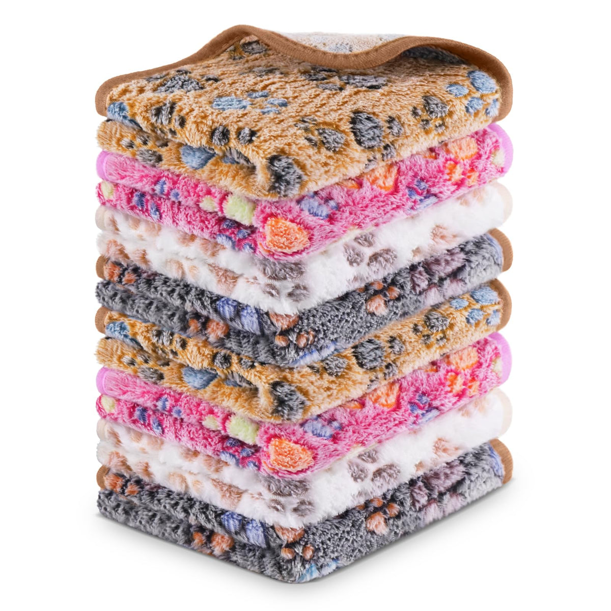CHICAUP 8pcs soft guinea pig bedding blankets pack provides cozy warmth for small pets.